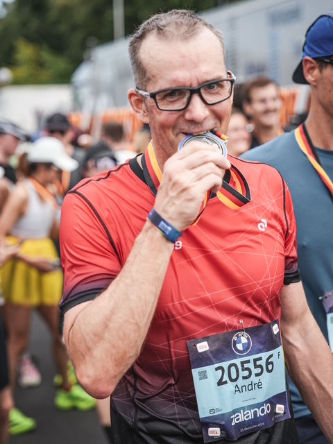 André beim Berlin Marathon