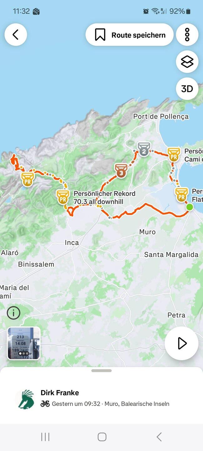 Strava Runden Übersicht